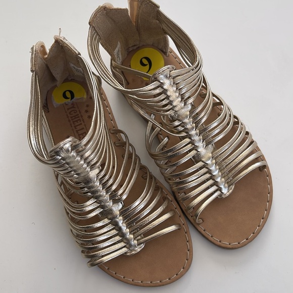 Seychelles NWOT Gold gladiator toddler sandals - Picture 5 of 7